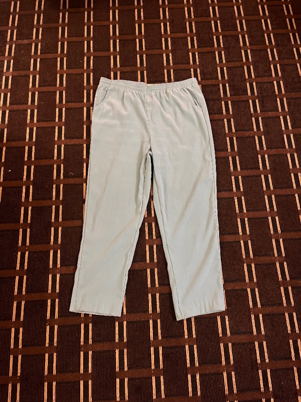 Vintage Women’s Koret Spandex Pants Lounge Size? Teal Blue 17” Waist (548)